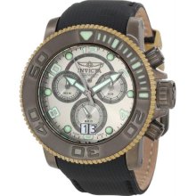 Men's Sea Hunter Pro Diver Chronograph Stainless Steel Case Leather St