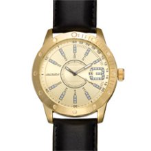 Men's Shaquille O'Neal Dunkman Gold-Tone Strap Watch with Crystal Accents (Model: DKMN-511B) BULOVA