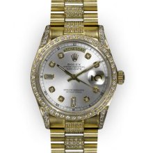 Men's Silver Dial Rolex Day Date Super President (125)