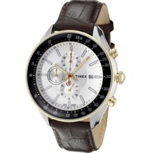 Men's SL Series Chronograph White & Silver Dial Dark Brown