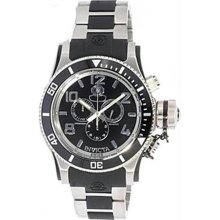 Men's Two Tone Stainless Steel Russian Diver Chronograph Black Dial Da
