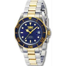 Men's Two Tone Stainless Steel Pro Diver Blue Dial Automatic