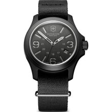 Mens Victorinox Original NATO Nylon Strap Watch- Black