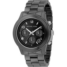 Michael Kors Black Dial Black Ceramic Bracelet Oversized Watch MK5164