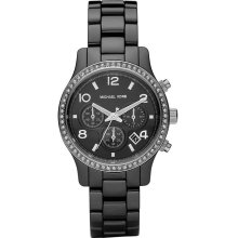 Michael Kors Chronograph Black Ceramic Ladies Watch MK5470