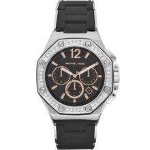 Michael Kors Chronograph Black Silicone Women's Watch MK5564