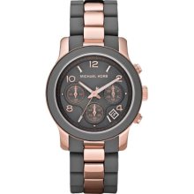 Michael Kors Chronograph Rose Gold Tone Runway Ladies Watch MK5465