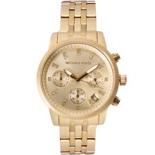 Michael Kors Gold & Crystal Chronograph Watch Gold