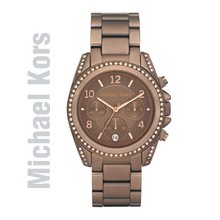 Michael Kors Ladies Watch MK5493 Chronograph IP-Brown