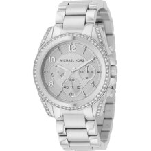 Michael Kors Ladies White Crystal Watch MK5165
