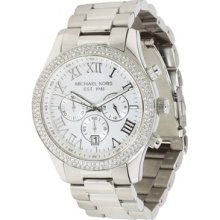 Michael Kors Layton Chronograph Silver Dial Ladies Watch MK5667