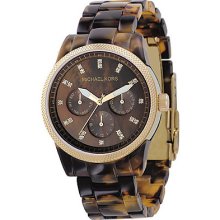 Michael Kors Mk5038 Ladies Brown Dial Tortoise Bracelet Watch