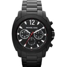 Michael Kors Mk8282 Men's Watch Chronograph Black Black Tone Dial Date Display