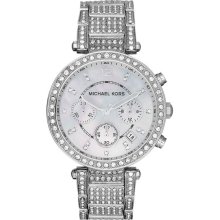 Michael Kors Parker Sparkling Stainless Steel Chronograph Women's Watch MK5572