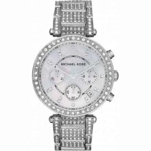 Michael Kors Parker Sparkling Stainless Steel Chronograph Ladies