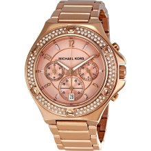 Michael Kors Rose Gold-tone Crystal Chronograph Ladies Watch MK5450