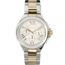 Michael Kors Silver & Gold Chronograph Watch Multi