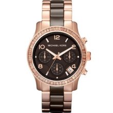 Michael Kors Women's MK5678 Mid-Size Runway Rose Gold Watch