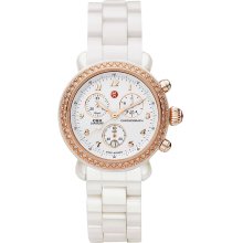 Michele CSX Ceramic Diamond Rose Gold Ladies Watch MWW03N000004