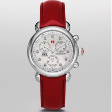 MICHELE MICHELE Signature CSX-36 Non-Diamond, Diamond Dial Scarlet Patent