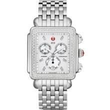 Michele MWW06Z000001 Watch Deco XL Day Diamond Mens - MOP Dial Stainless Steel Case Quartz Movement