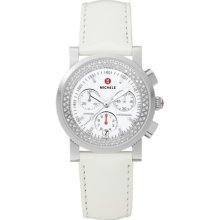 MICHELE Sport Sail Diamond White Patent Leather