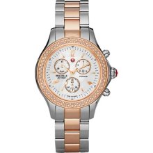 Michele Two-tone Jetway Mop Dial Diamond Ladie's Watch Mww17a000017