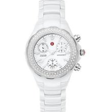 Michele Women's Tahitian Quartz Chronograph White Diamond Accented Bracelet Watch
