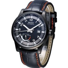 Mido Multifort Power Reserve Automatic Swiss Watch Black M0054243605222 Leather