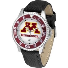 Minnesota Golden Gophers Mens Leather Wrist Watch