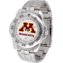 Minnesota Golden Gophers Mens Sports Steel Watch