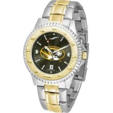 Missouri Tigers Mizzou Men's Stainless Steel and Gold Tone Watch