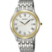Mns TwoTone Bracelet White dial -