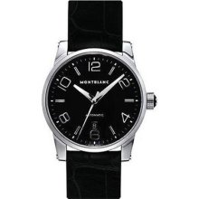 Mont Blanc Mens 09673 TimeWalker Large Automatic Steel Bracelet Watch