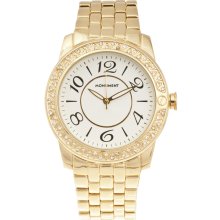 Monument Women's Goldtone Crystal Bezel Watch (MMT4541)