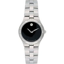 Movado 0605032 Watch Juro Ladies - Black Dial Stainless Steel Case Quartz Movement