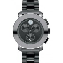 MOVADO Bold 3600143 Mid-Size Grey Stainless Steel Watch With Crystals