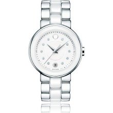 Movado Cerena Ceramic & Stainless Steel Ladies' Watch