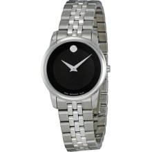 Movado Museum Black Dial Stainless Steel Ladies Watch 0606505