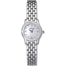 Movado Womens Rava Watch - Black Dial - Stainless Steel Bracelet 0605971