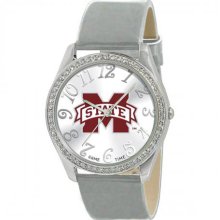 MSU Bulldog watch : Mississippi State Bulldogs Ladies Stainless Steel Analog Glitz Watch