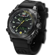 MTM Special Ops Mens Air Stryk Stainless Watch - Black Rubber Strap - Black Dial - MTM-STRBRS