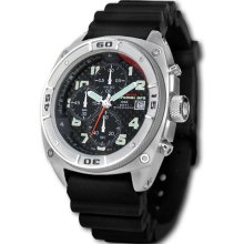 MTM Special Ops Mens Predator Stainless Watch - Black Rubber Strap - Carbon Fiber Dial - MTM-PRSRS