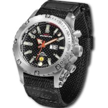 MTM Special Ops Mens Vulture Titanium Watch - Black Nylon Strap - Carbon Fiber Dial - MTM-VSTBB