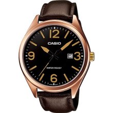 MTP-1342L-1B2 MTP-1342L Genuine Casio Leather Gents Watch