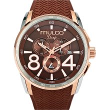 Mulco MW1-29849-033 Stainless Steel Brown Dial Chrono Unisex Watch
