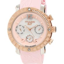 Mulco Mw5-1622-813 Nuit Lace Pink White Chronograph Dial Swiss Watch