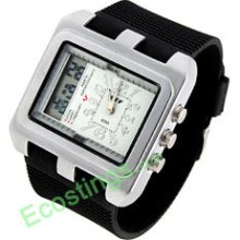 Multifunction Strap 2 in 1 Digital and Quartz Sports Wristwatch