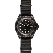 Mwc 21 Jewel Pvd Automatic Stainless Steel Military Divers Watch / Webbing Strap