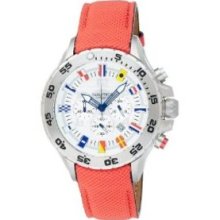 Nautica Mens N16532G NST Chronograph Red Polyurethane